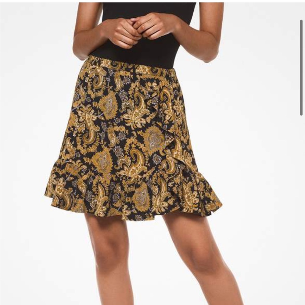 Michael Kors Paisley Crepe Skirt XXS